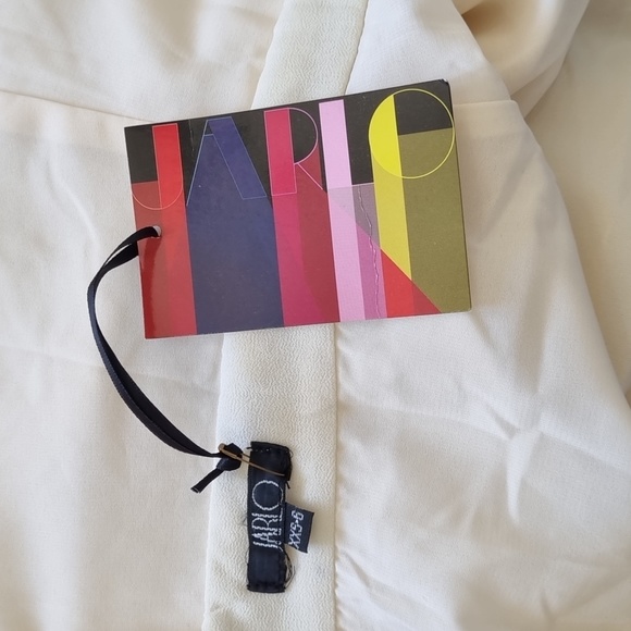 Jarlo, cream long formal dress, lace details, lined, sheer overlay, size 6 - Picture 10 of 12